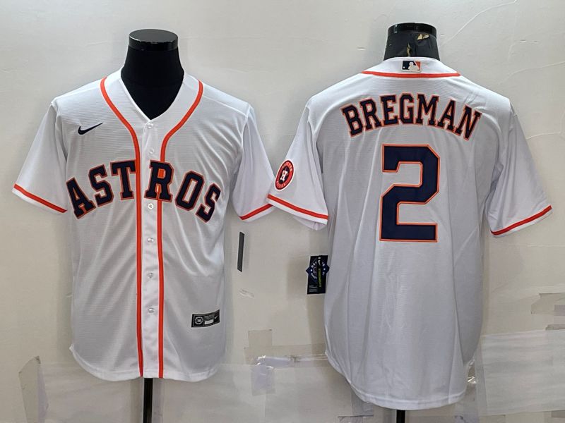 Men Houston Astros #2 Bregman White Game Nike 2022 MLB Jersey->houston astros->MLB Jersey